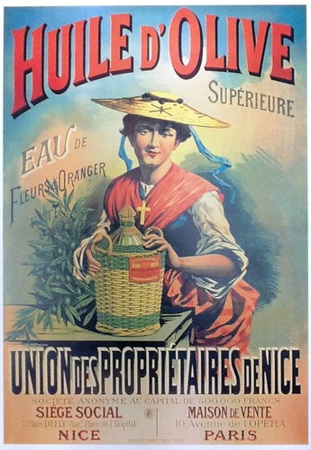 Vintage olive oil art - olive,
