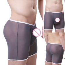 Boxer homme gris saillant