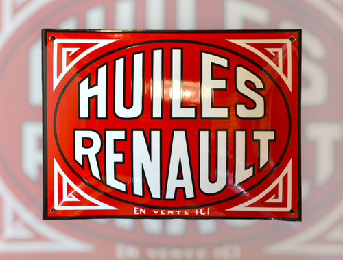 Plaque émaillée huiles - plaque,
