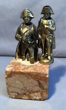 2 SMALL S NAPOLON STATUETTE FIGURE 8 CM AND 12 CM RED MARBLE BASE