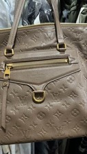 Auth Louis Vuitton Monogram Empreinte Lumineuse Gray Amplant Shoulder Bag M94170