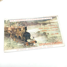 Antique map La France en chemin de fer Saint Denis / Arvant 1899 André Silva