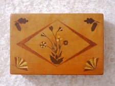 Boîte En Bois Antique - Vintage - Incrustations - Fait Main