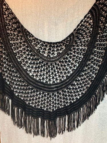 Grand chale noir vintage - grand,