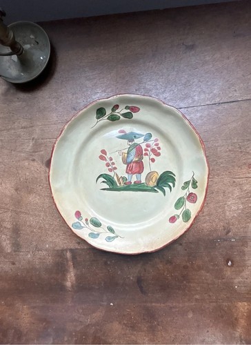 Assiette ancienne faïence - assiette,