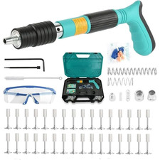 Cloueuse Rivet Gun + 110 Clous - Silencieux Réglable - Béton & Bois