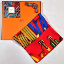 RARE VINTAGE HERMES Silk Scarf "Les Sangles" Carre 90 Duty-free US