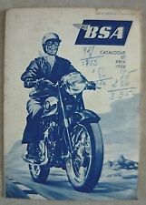 Moto BSA Gold Star Groupe A 650  500   brochure de vente catalogue prospectus 58