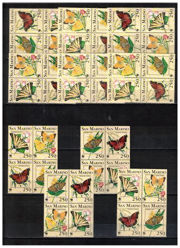 Lot timbres wwf farfalle - lot,