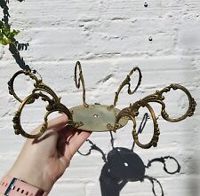 6 Antique BRONZE Chandelier BRANCHES For Stringing Crystal Glass Garlands Beads