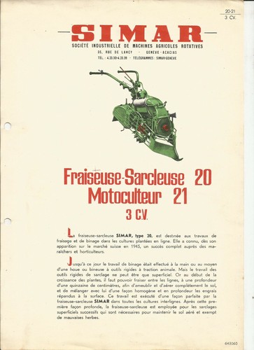 Simar motoculteur - motoculteur, 21