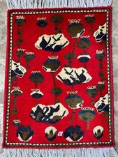 Unique Opium Designs Tribal Handmade Afghan War Pictorial Wool Area Rug 3 x 2 Ft