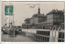 CALAIS - Pas de Calais - CPA 62 - un beau Bateau Vapeur à la Gare Maritime Train