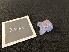 Daum France Crystal Paper Press Rose Model 10