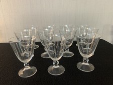 9 Orval model water glasses cut crystal Daum h: 13.5 cm (price per piece)