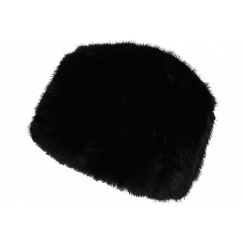 Chapka toque fourrure noire - fourrure,