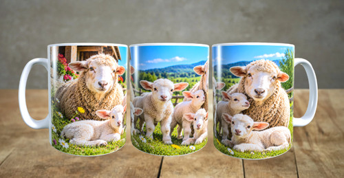 Mug famille moutons - mug, de