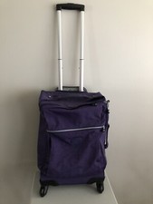 Purple Kipling Darcy 22” Suitcase On Wheels & Monkey Keychain.