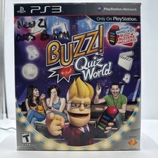 PS3 Buzz! Quiz World | PlayStation 3 | 2009 | 4 Controllers + Game + Manual