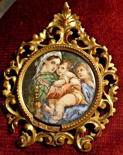 Miniature xviiie vierge à - la,