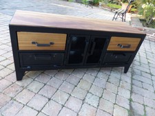 Meuble TV industriel 2 tiroirs