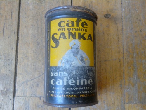 Ancienne rare boite tole café - boite,