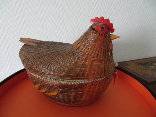 Vintage boite couture - boite, poule