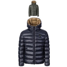 Veste D'Hiver Adams Bleue Pour Hommes Matelassée Anorak Doublée