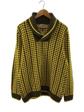 HERMES Knit Sweater Pull Col Chale Cachemire Jacquard (Thick) XL Cashmere Used