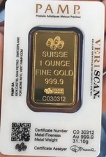 lingot d’or d’une once 