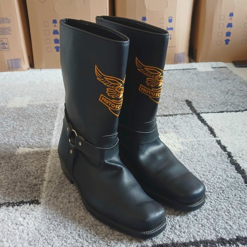 Bottes moto noires vintage - moto,