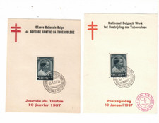 2 feuillet croix rouge belge jeune enfant royal 1937 journee du timbre