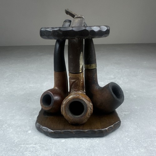 Porte pipe bois pour 3 - en,