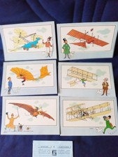 CHROMOS TINTIN COLLECTION  VOIR ET SAVOIR HISTOIRE DE L'AVIATION SERIE NO 1