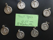 lot of 8 SAINT GENS 18mm Religious French Medals