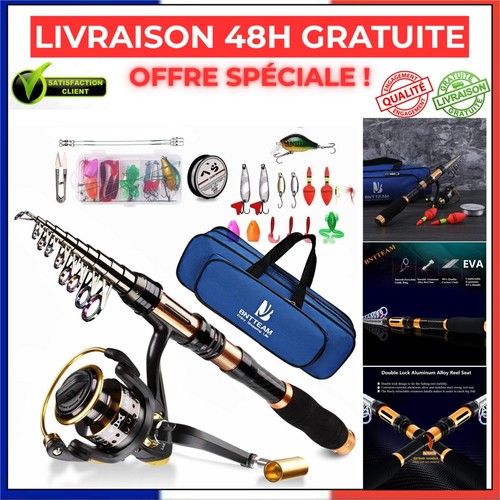 Ensemble canne pêche et - à,