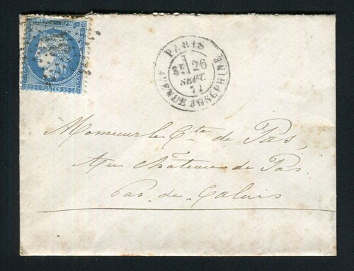 Rare lettre paris - de,