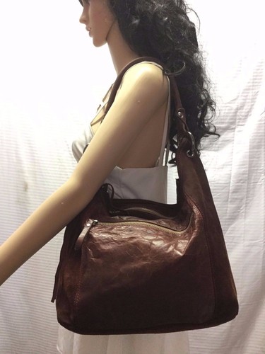 Innue brown leather shoulder - innue,