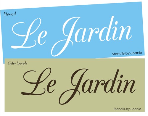 Jardin stencil french - jardin,