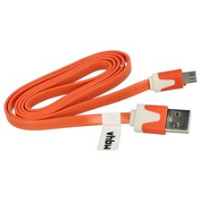 Câble USB A - micro-USB pour Samsung Galaxy Y Plus S5303 Duos 100cm orange