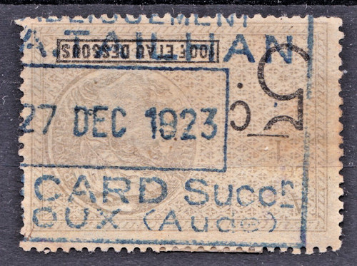 Timbre france fiscal 1891 - france,