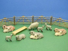 Britains Vintage Câble Ferme Séries Mouton Agneaux Vnm Avec Clôture Haies + Bac