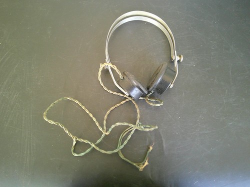 Casque radio ecouteurs anciens - casque,