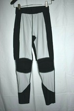 ESPALIER Women Active Performance Leggings Black White Padded Knee sz L