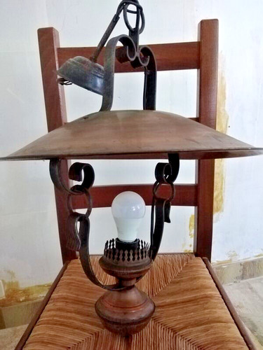 Lustre cuivre campagne vintage