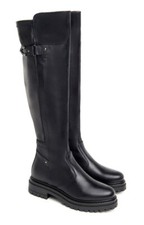 NERO GIARDINI I411841D 100 Bottes Hautes Femme Cuir Zip Noir