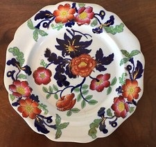 Antique 19th c English Staffordshire Ironstone China Plate Ridgway Chinese Imari