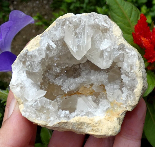 Belle géode celestine blanche - celestine,
