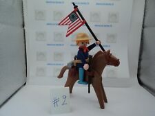 PLAYMOBIL vintage western soldat nordiste à cheval du set 3485 B de 1987 #2