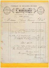 EYMET (24) WOOD MEASURING FACTORY, SIEVES, BUCKETS ""P. MONCHANNY"" in 1890